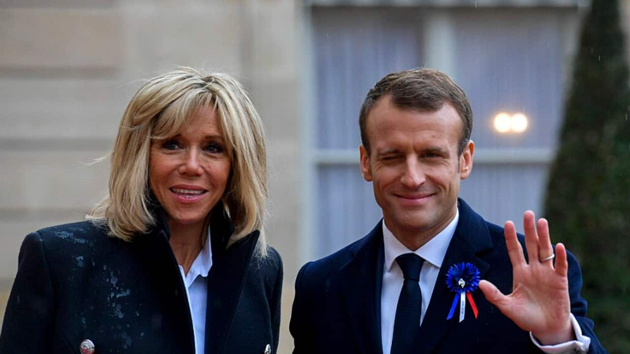 法國總統馬克龍(Emmanuel Macron)與妻子碧姬(Brigitte Macron).png
