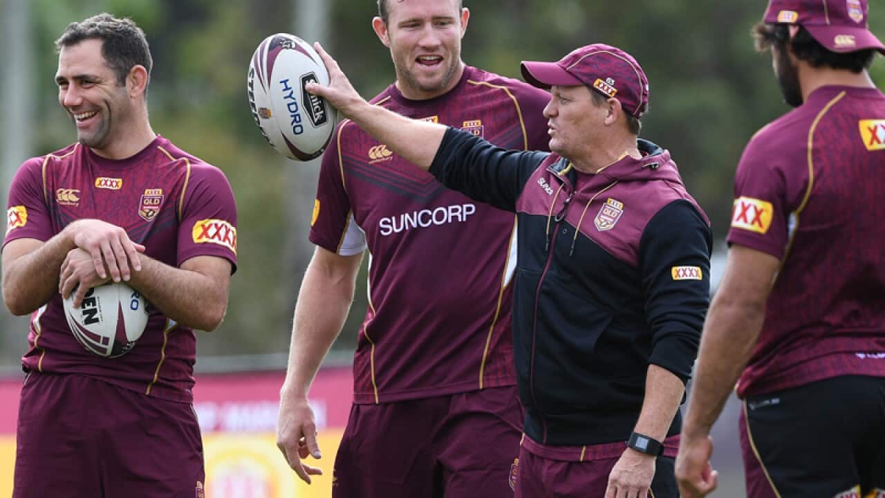 Kevin Walters during Queensland State of Origin team training