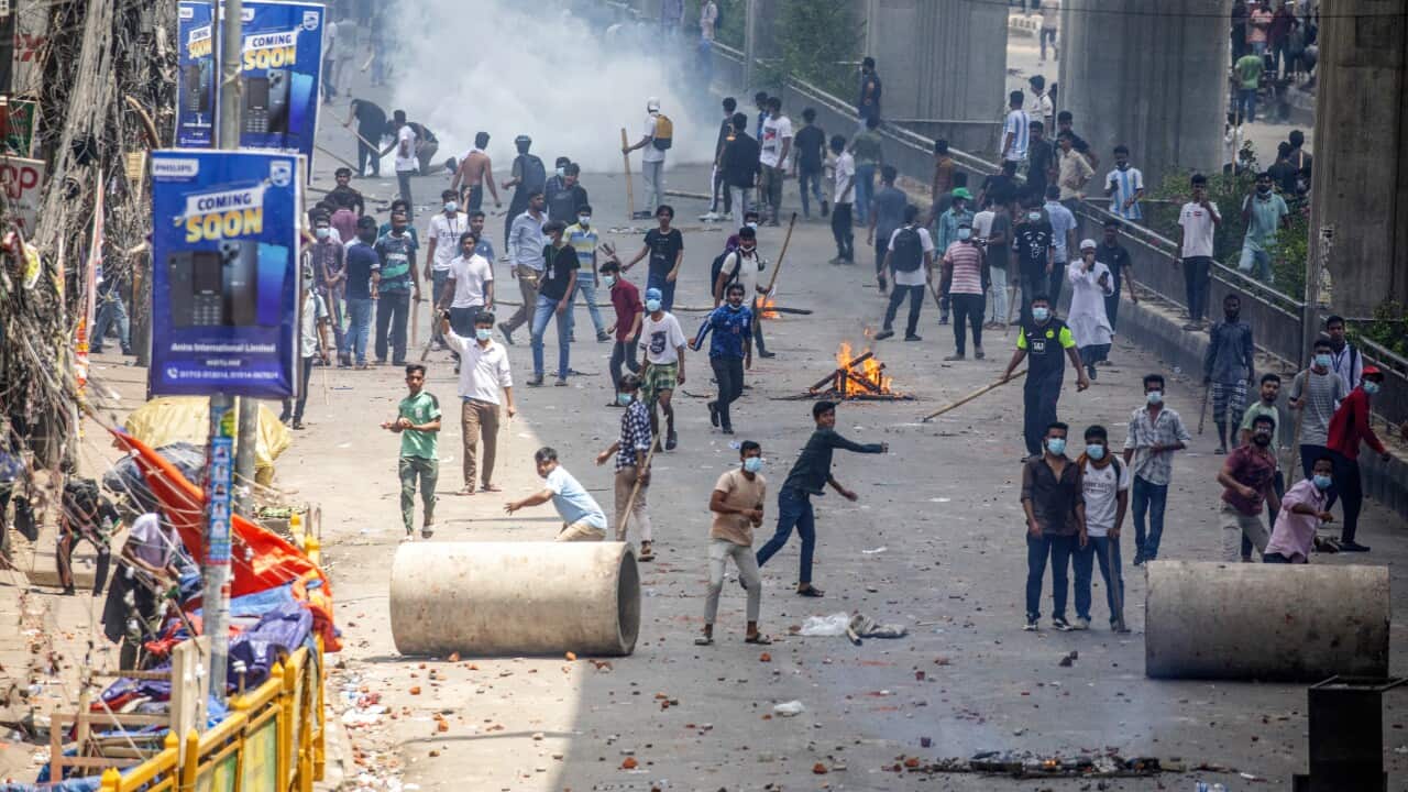 Bangladeshi Students protest demanding removal of quota system in government jobs