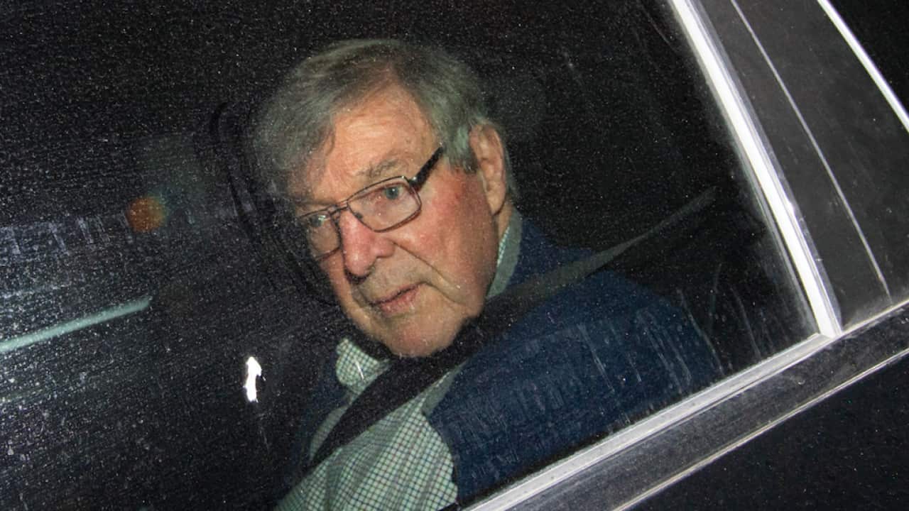 Cardinal George Pell arrives at the Seminary Of The Good Shepherd in Sydney, Wednesday, April 8, 2020.