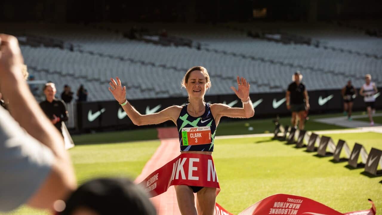 Milly Clark shaved a minute off her personal best time with her Melbourne Marathon result.