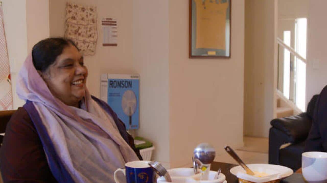 Ali Kadri with his mother Saiyeda Kadri