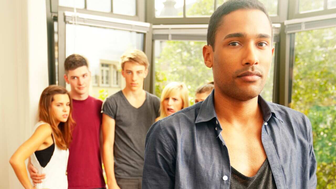 Young Black Man Rejected From The Group