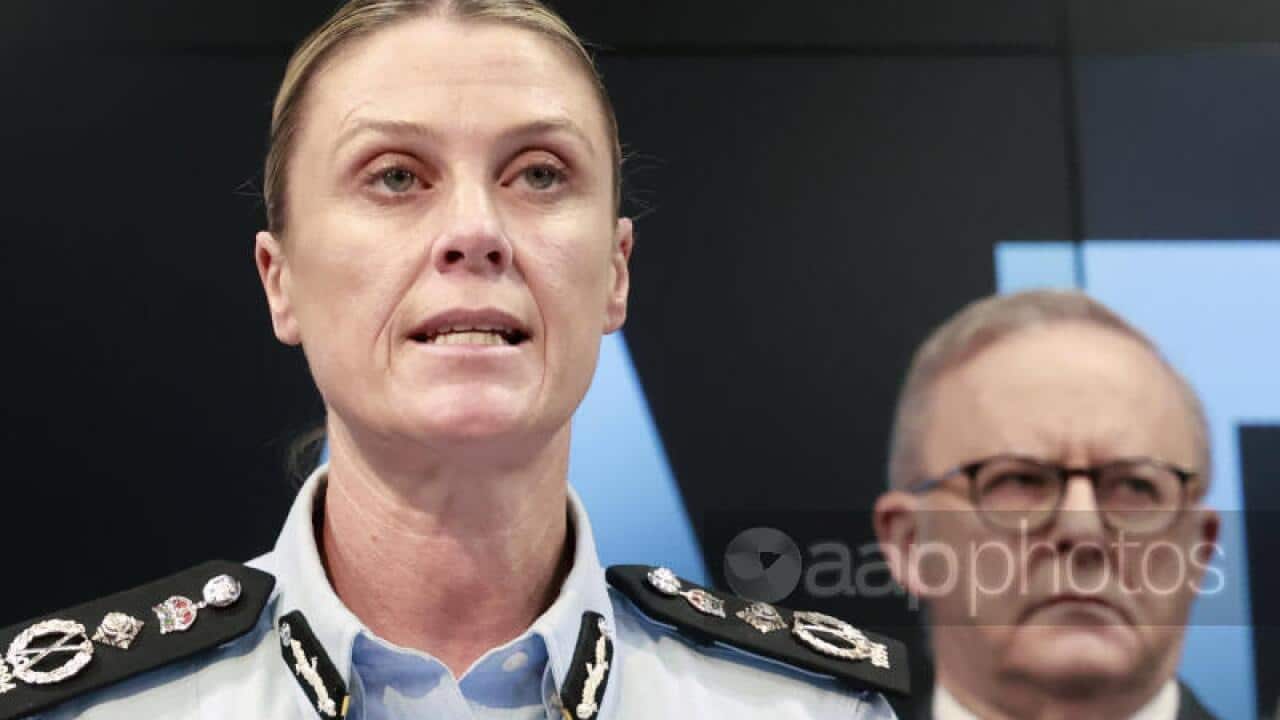Prime Minister Anthony Albanese and Australian Federal Police Commissioner Krissy Barrett.jpg