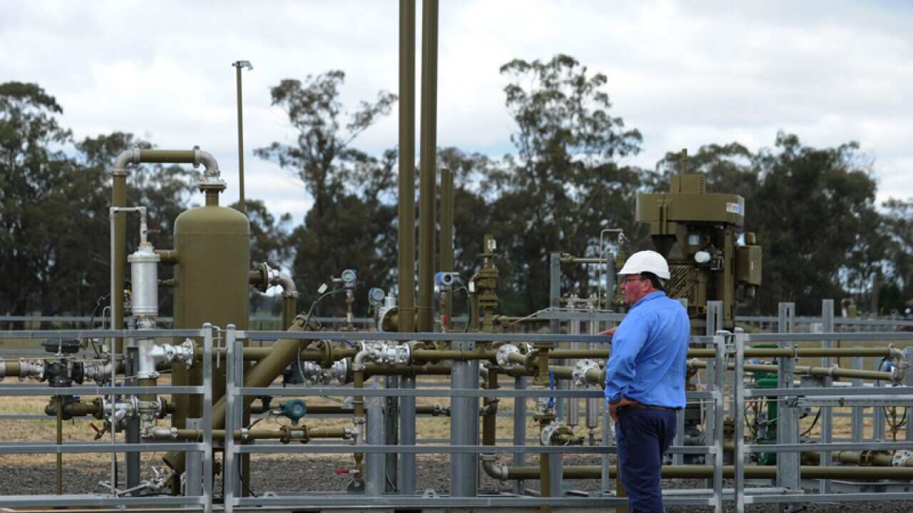 A coal seam gas pilot well near Narrabri