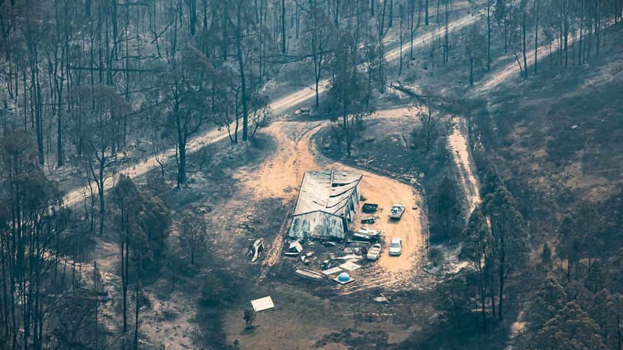 Property damaged by the East Gippsland fires in Sarsfield, Victoria