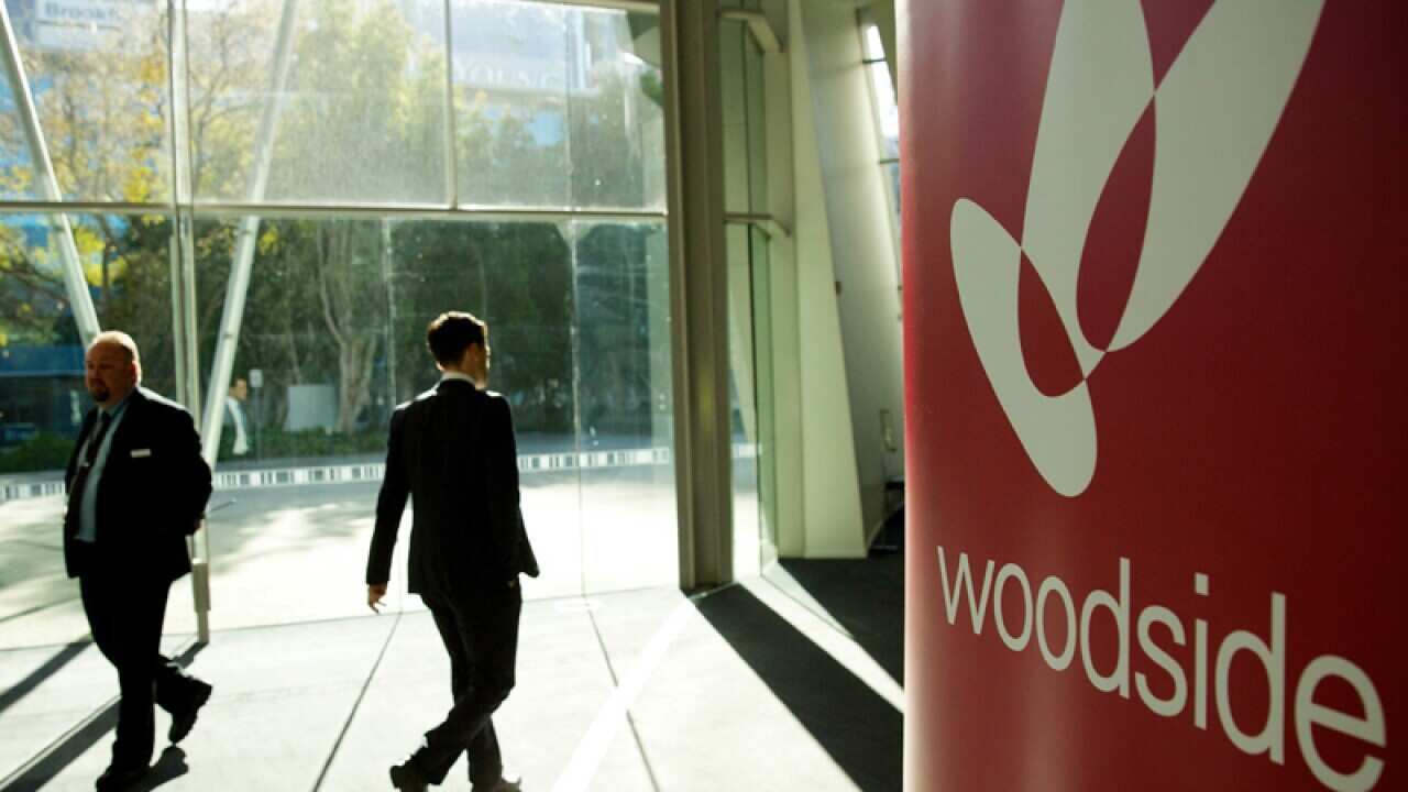 Shareholders arrive for the Woodside Petroleum General Meeting