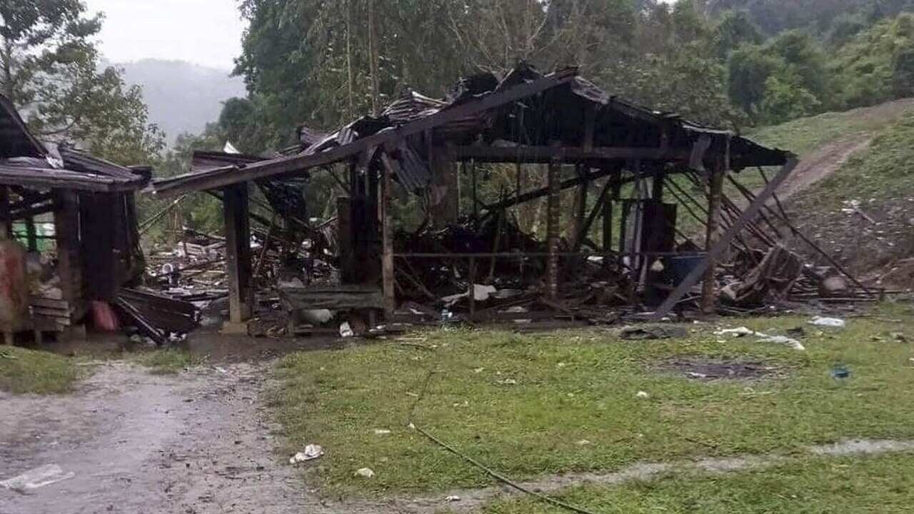 Burnt building