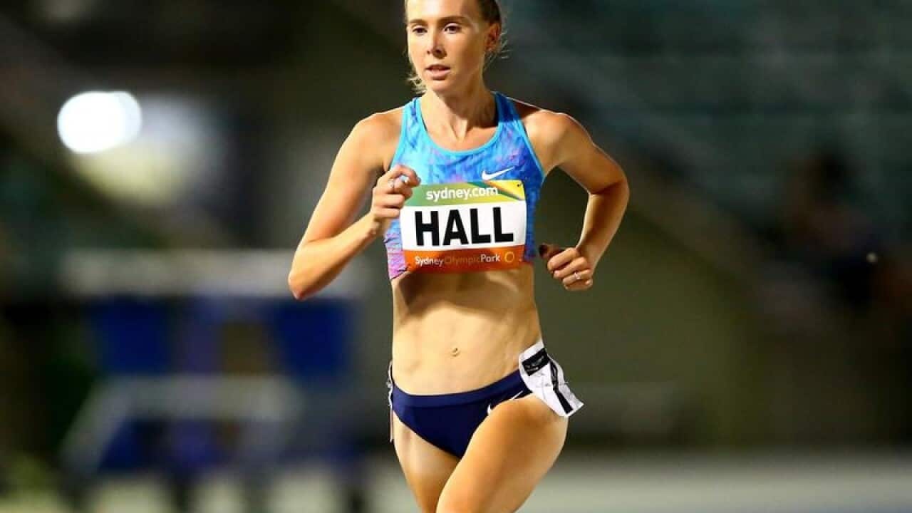 Linden Hall in action at the Australian Athletics Sydney Grand Prix.