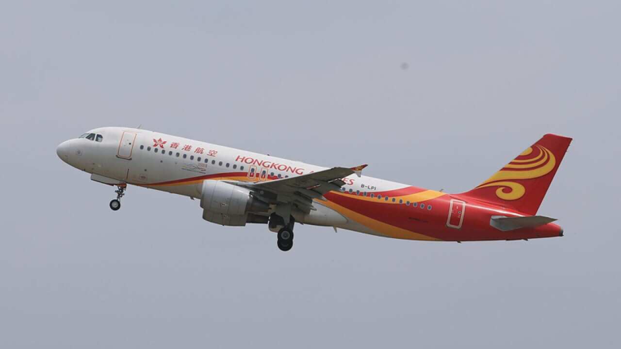 A jet plane of Hainan Airlines