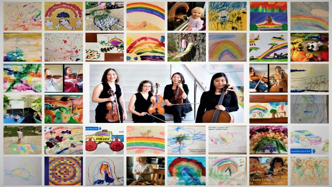 ConTempus Quartet: Somewhere Over The Rainbow (feat. children's artworks)