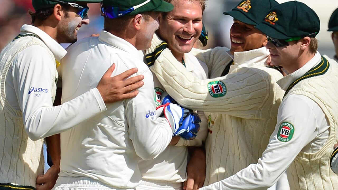 Ryan Harris starred as Australia bowled England out for 330 in the third Ashes Test.