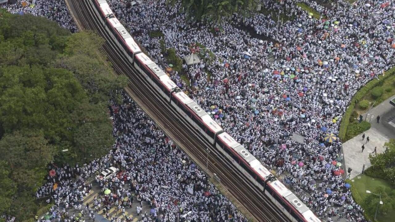 rally in Kuala Lumpur, Malaysia