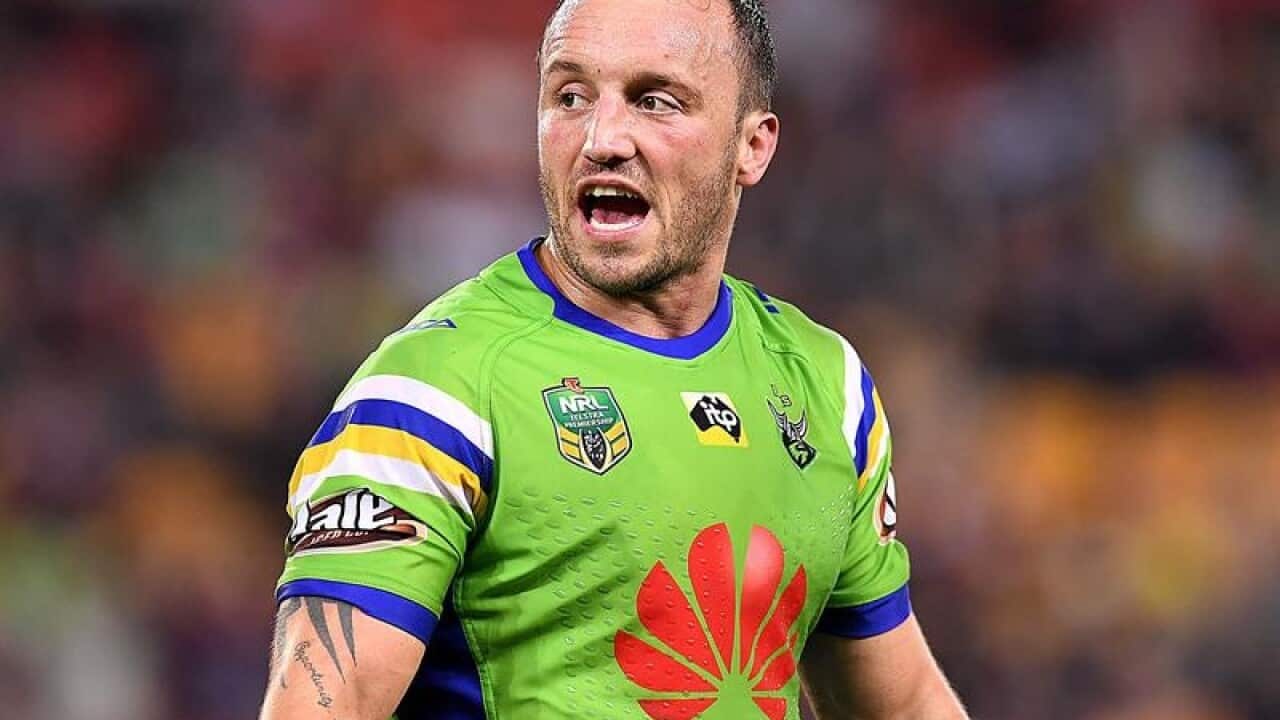Josh Hodgson of the Raiders.