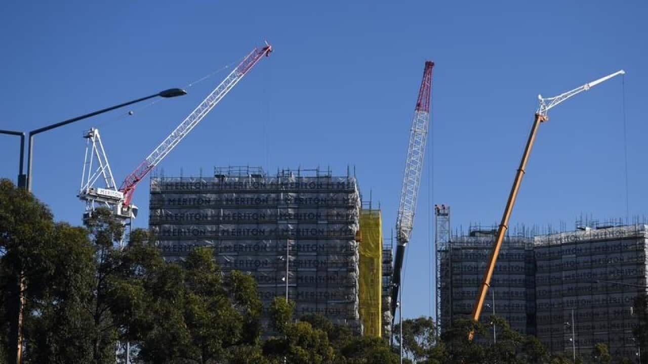 New apartment's are seen under construction in Sydney