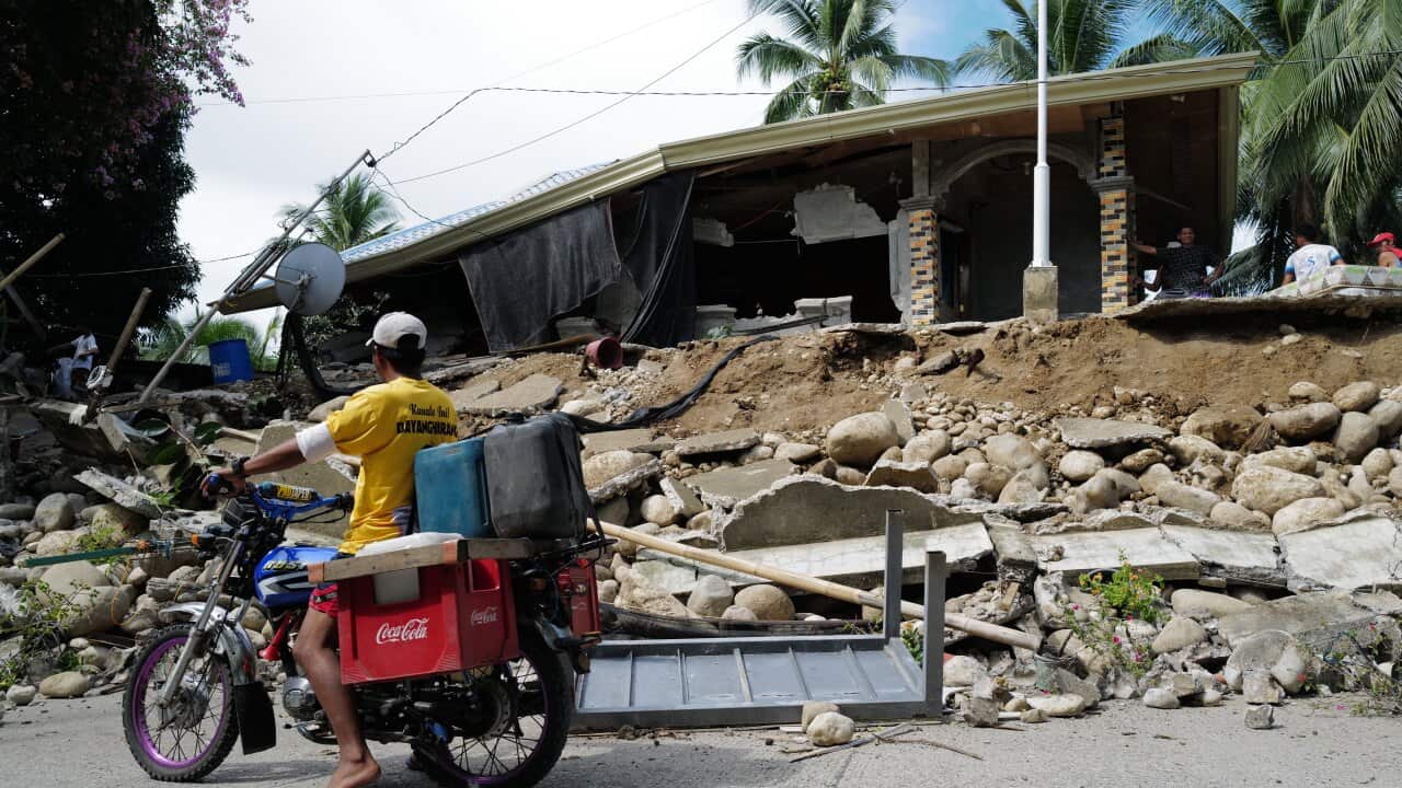 Clean-up begins in Philippines after at least eight killed in twin earthquakes Clean-up begins in Philippines after at least eight killed in twin earthquakes