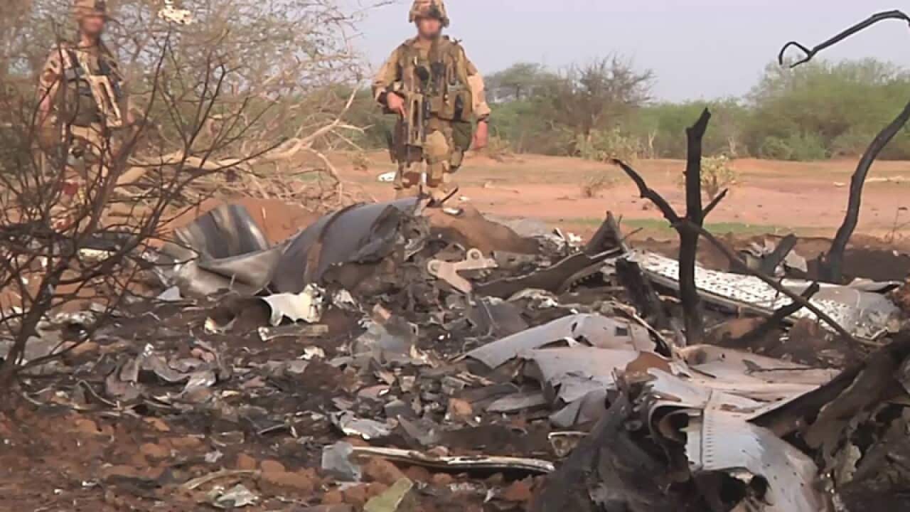 The crash area of Air Algerie flight AH5017