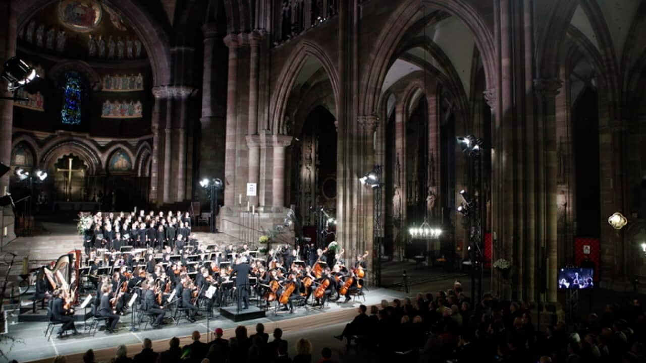 A concert in France marks the start of remembrance ceremonies