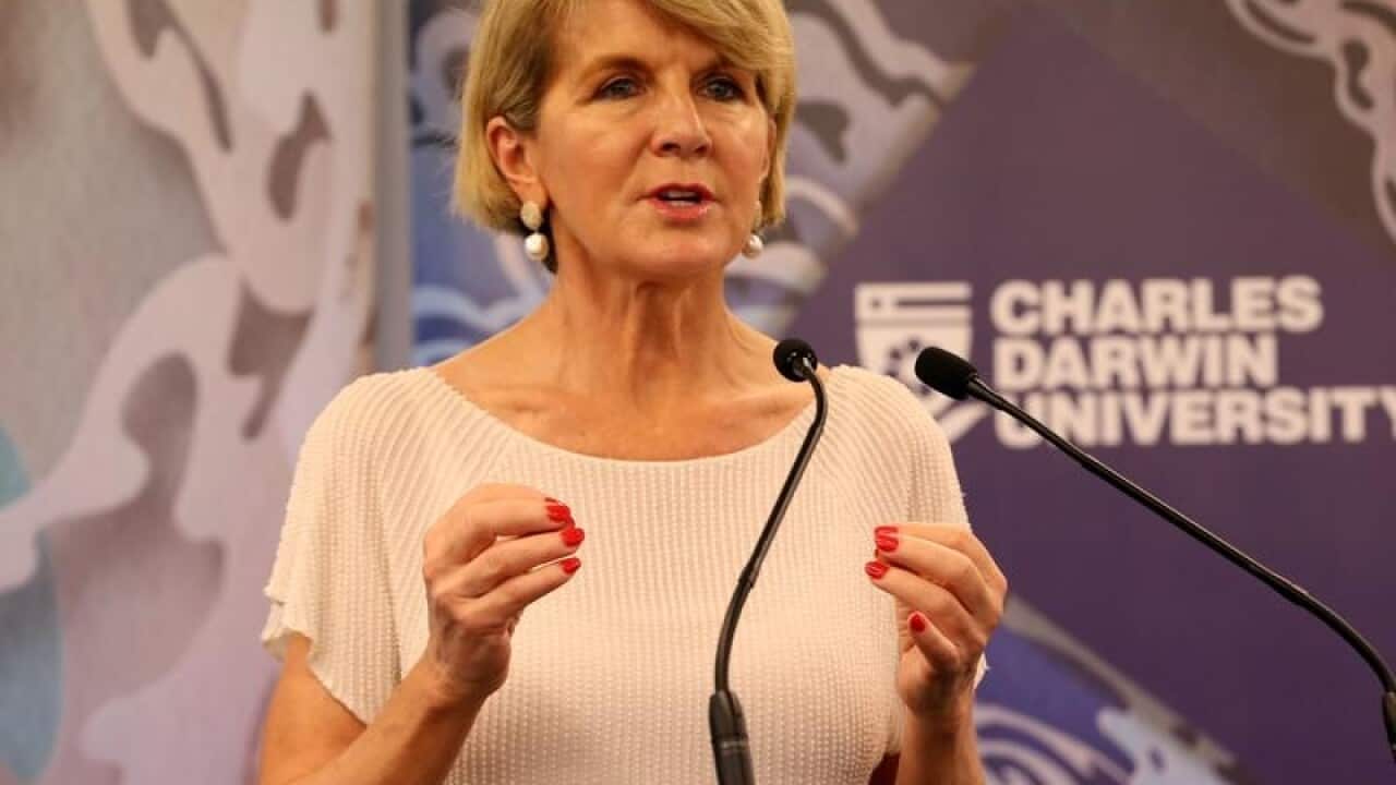 Minister for Foreign Affairs Julie Bishop