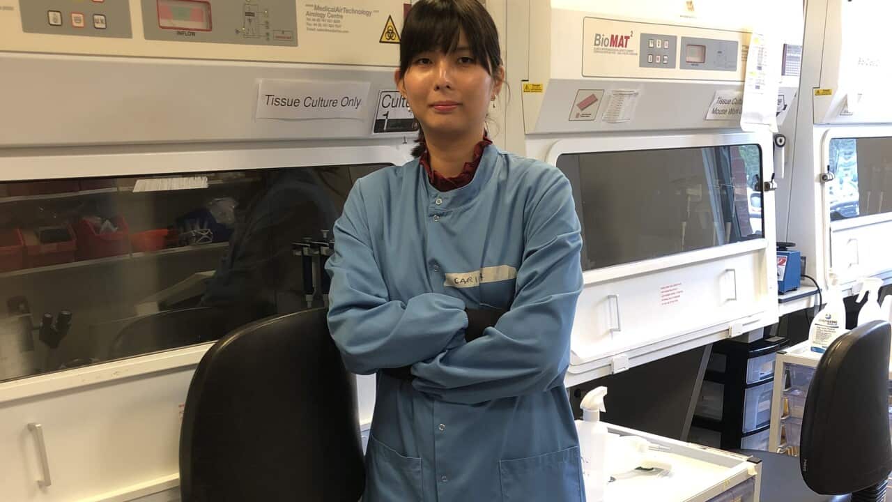 Dr Carina Citra Dewi Joe in the lab, Welcome Centre to Human Genetics, Oxford University.
