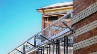 Secure wall on a prison