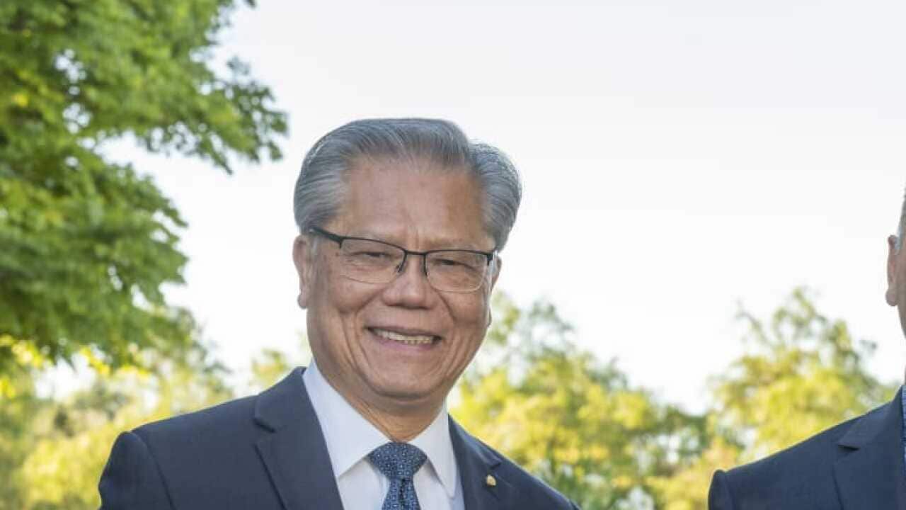 Gurjinder Singh (M) received his Australia Day award from Hon. Hieu Van Le AC, Governor of SA at a ceremony at Government House on Monday 18 January.