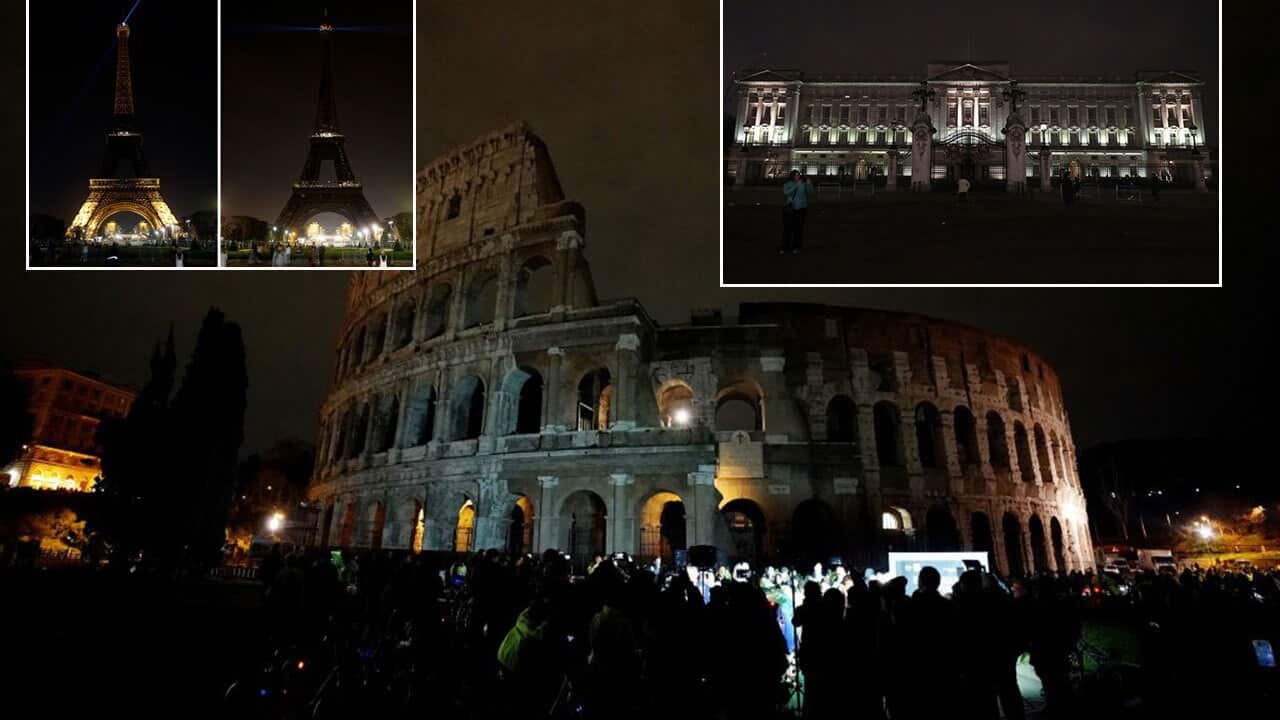Monuments across the world dimmed their lights for Earth Hour 2018. 