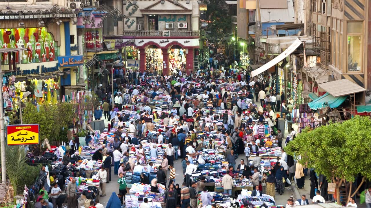 Open air market in downtown Cairo