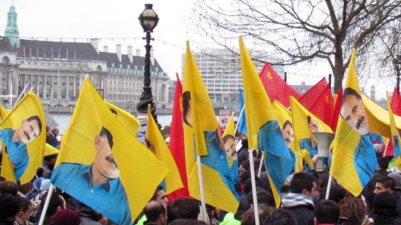Kurdistan Workers Party supporters in London, April 2003
