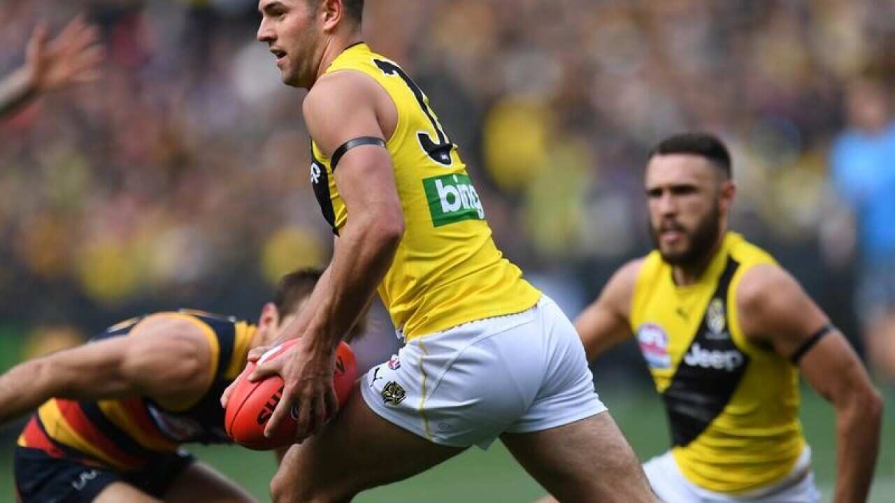 Jack Graham of the Tigers in action during the AFL grand final.