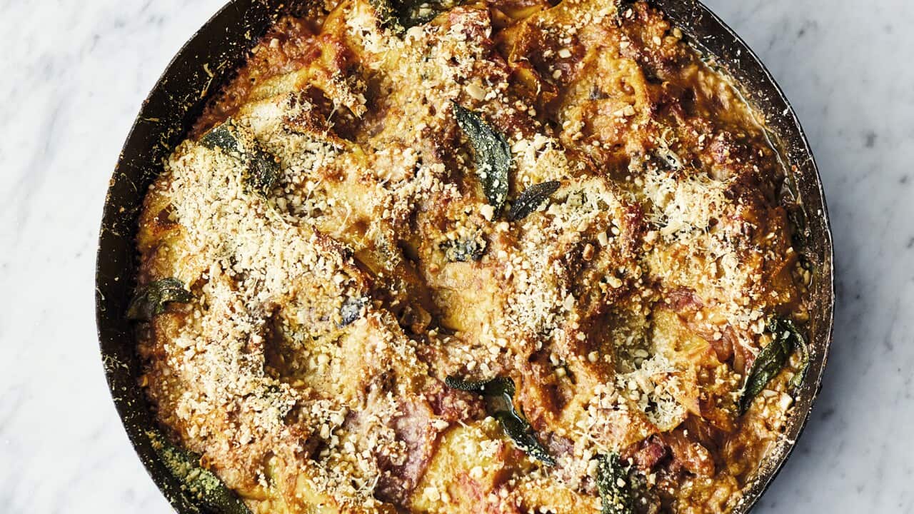 Jamie's Scruffy Eggplant Lasagne