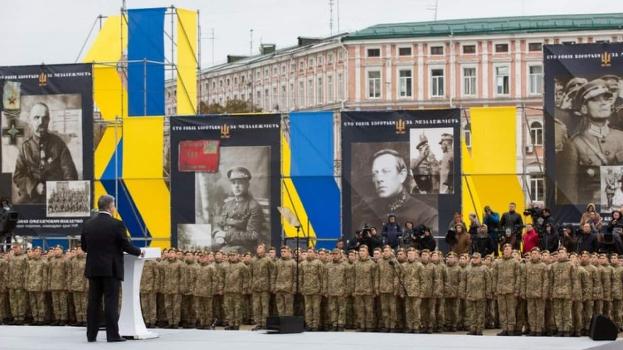 The Day of the Defender of Ukraine and the 75th anniversary of the foundation of the Ukrainian Insurgent Army, President Petro Poroshenko.