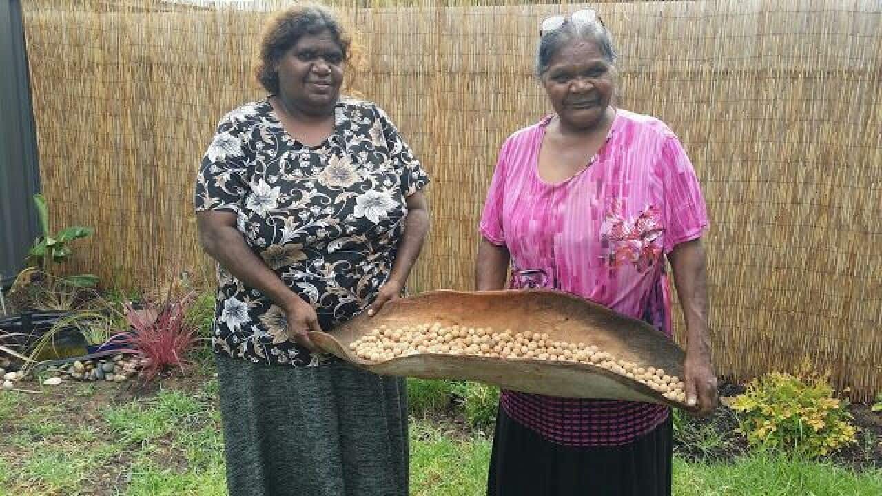 Ngankaris, healer Debbie Watson (L) an another Anangu senior woman from ANTAC.