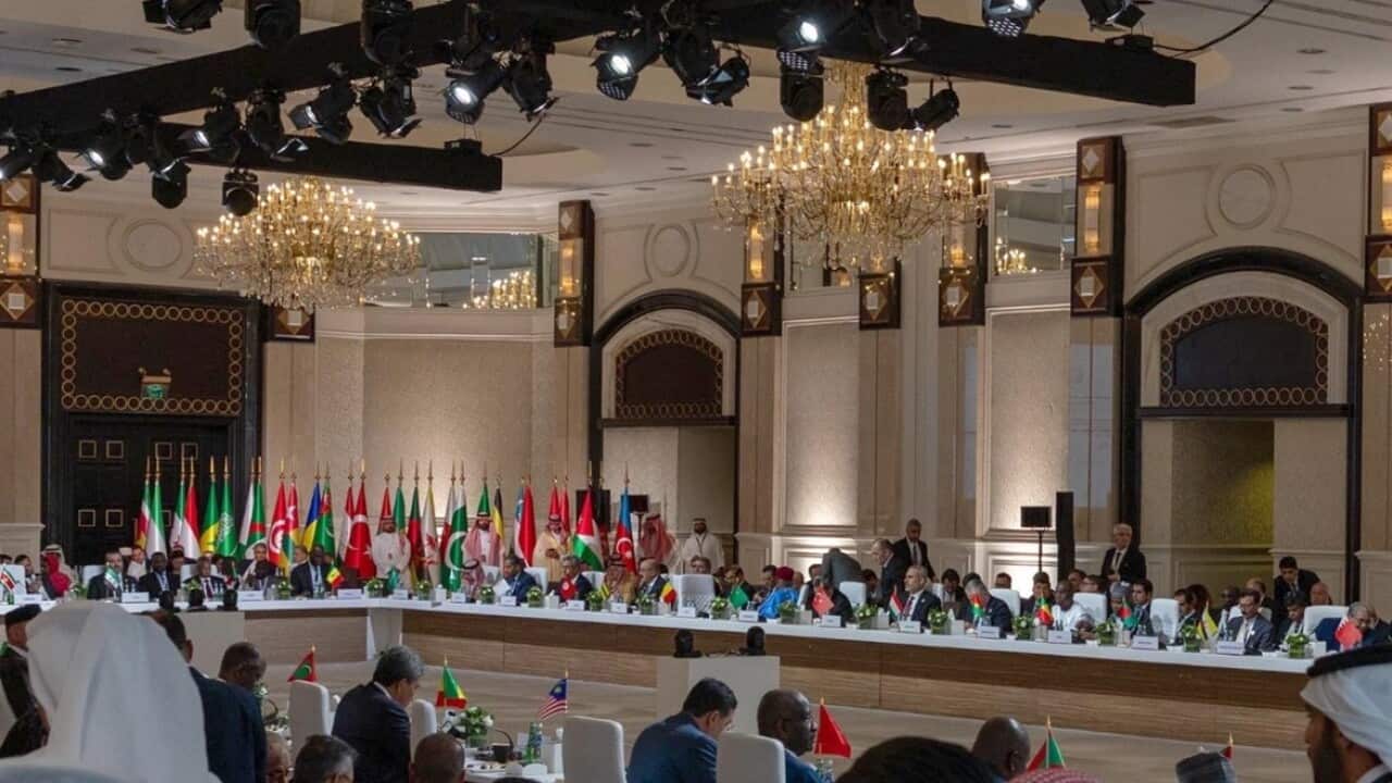 Foreign ministers meet at the OIC-Arab League Extraordinary Summit in Qatar (AAP).jpg