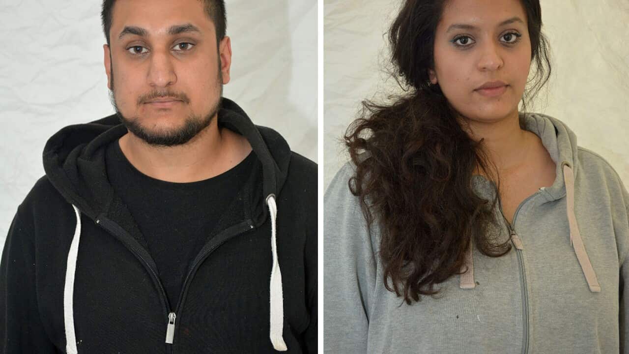 Mohammed Rehman, left and his wife Sana Ahmed Khan