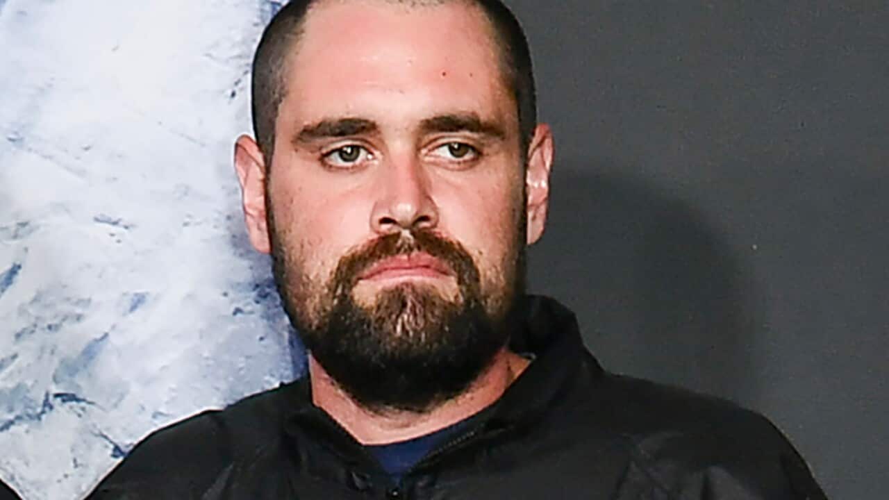 Nick Reiner standing at the premiere of his father's final film “Spinal Tap II: The End Continues“ in Los Angeles.