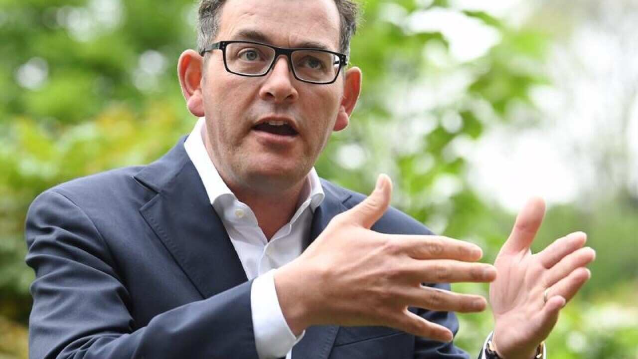 Victorian Premier Daniel Andrews speaks during a media conference