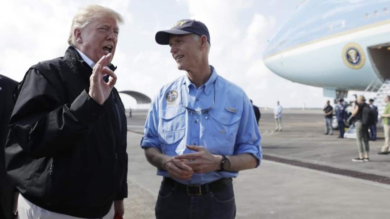Donald Trump and Florida Governor Rick Scott