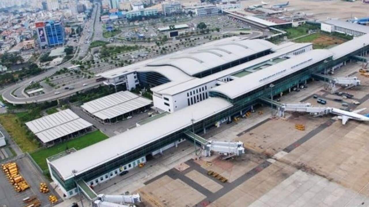 Sân bay Tân Sơn Nhất nhìn từ trên cao.
