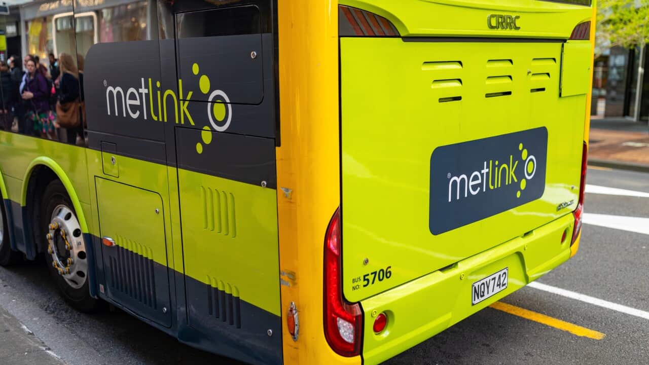 Rear Quarter of Metlink Bus, Te Whanganui-a-Tara Wellington, Spring Day