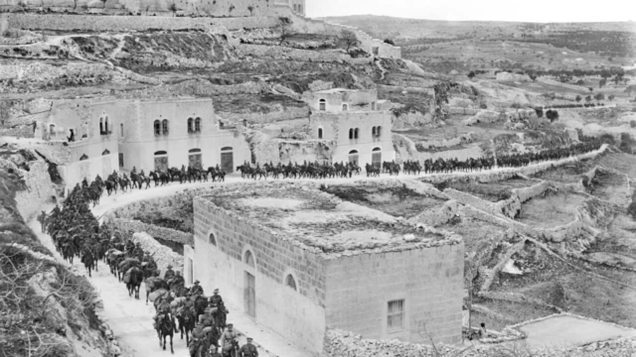 Australian light horses in then-Palestine in World War 1