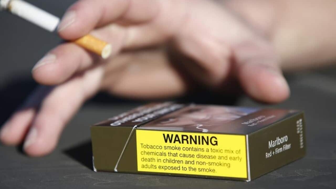 a cigarette packet
