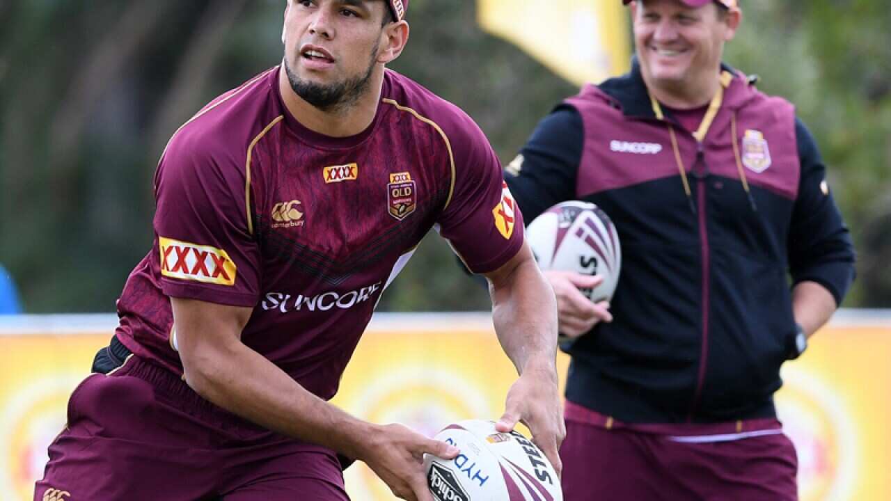 Will Chambers during Queensland State of Origin team training