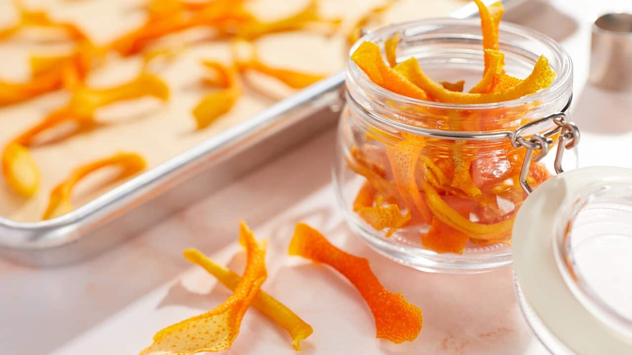 Dried citrus peels