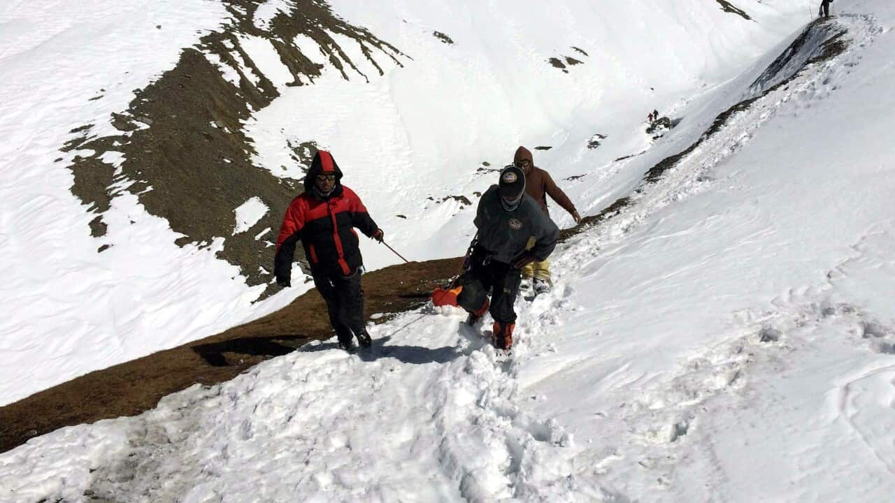 Body of a trekker pulled of Nepal mountain