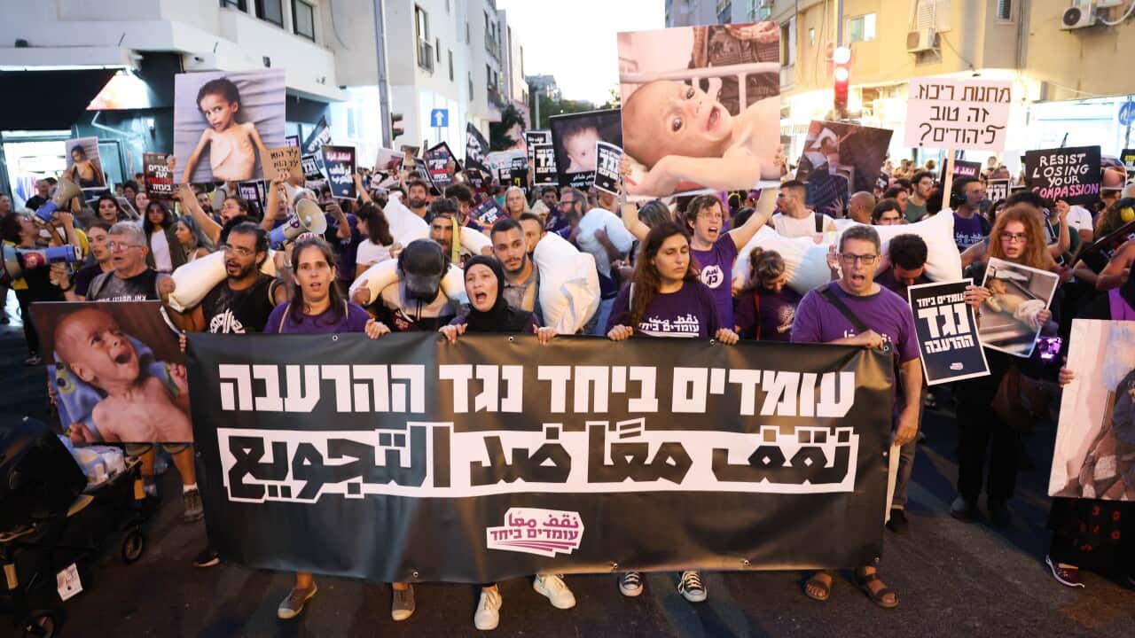 Activists in Tel Aviv protest against war on Gaza