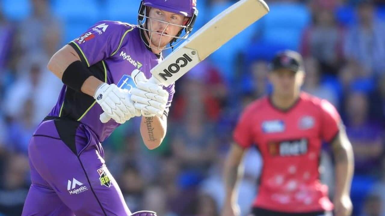 D'Arcy Short of the Hurricanes plays a shot during the BBL.