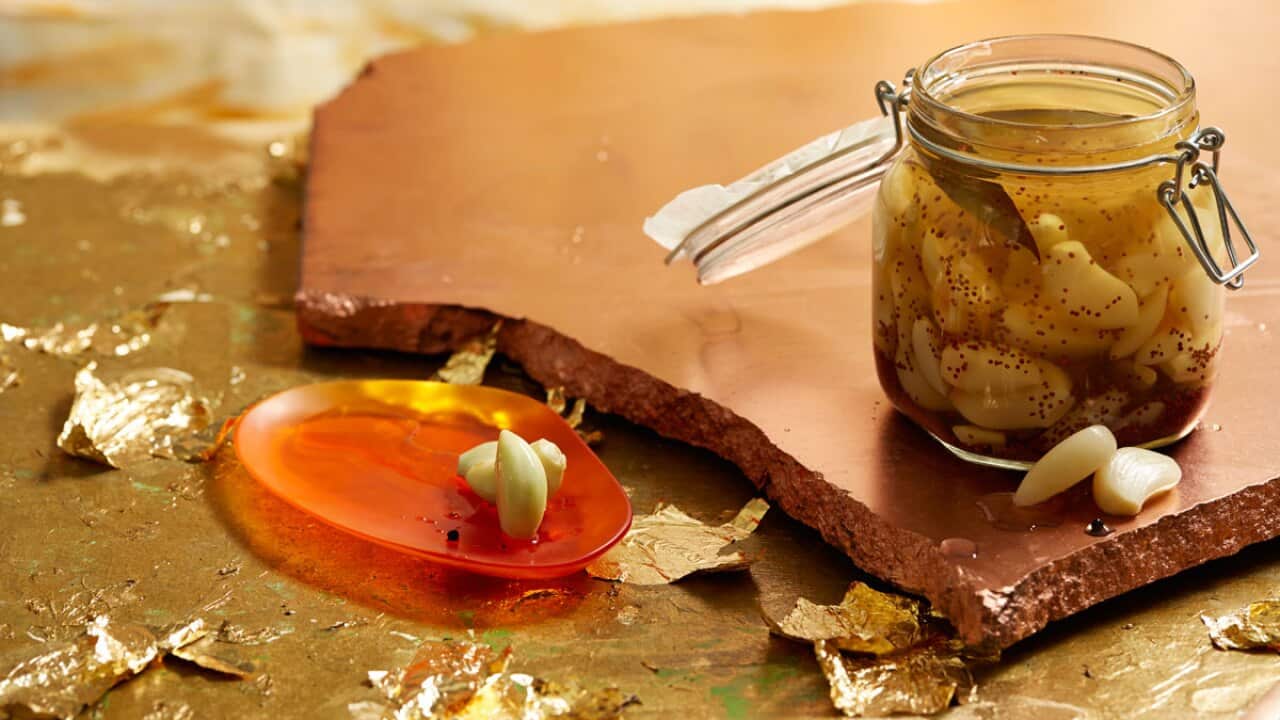 Pickled Elephant garlic SBS Food