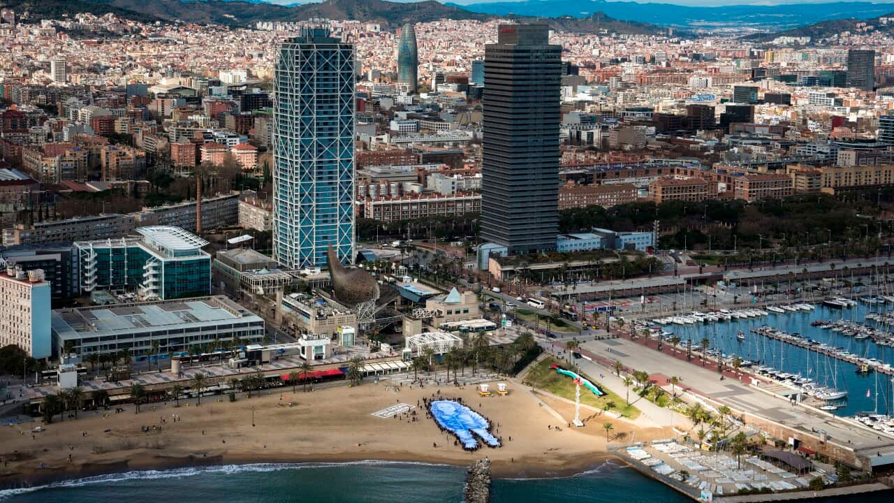 Tribute to Palestinian girl Hind Rajab in Barcelona