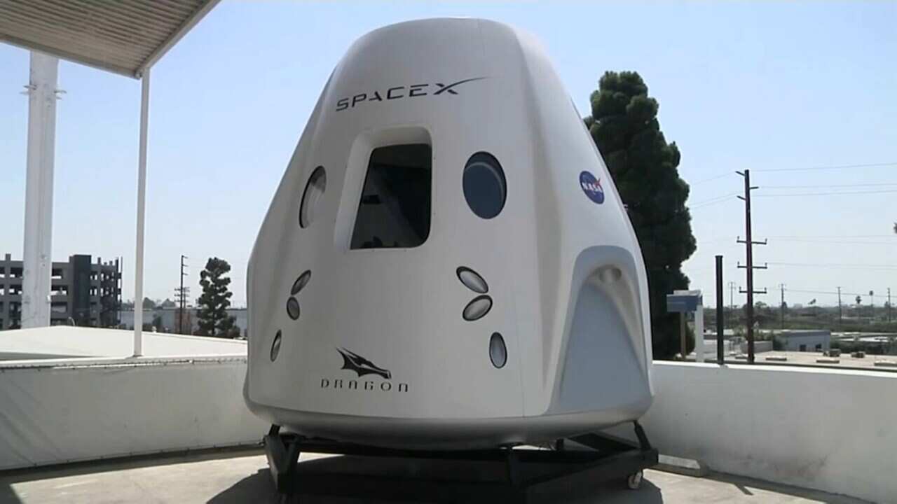 The SpaceX capsule